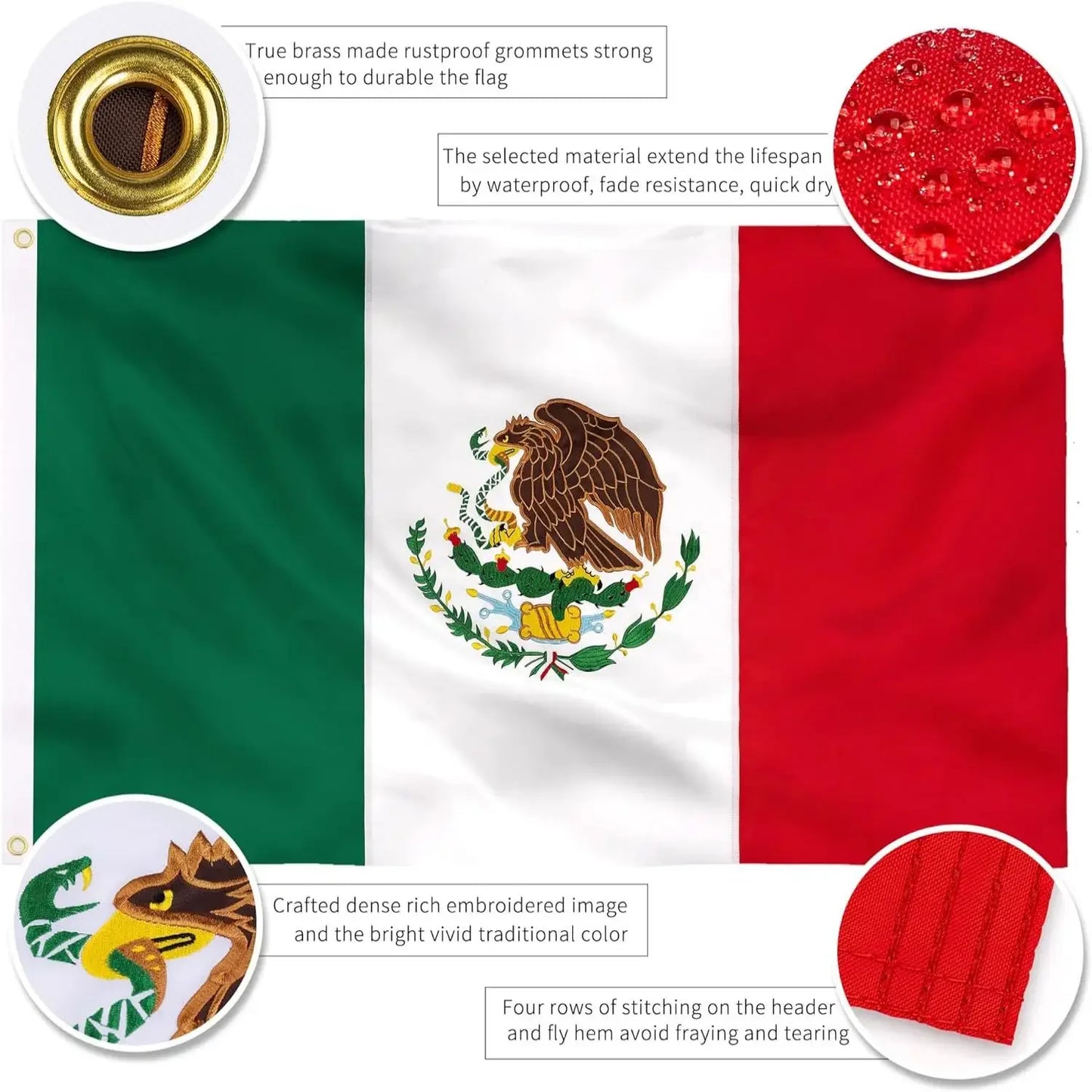 Premium Mexico Flag – Double-Sided Nylon