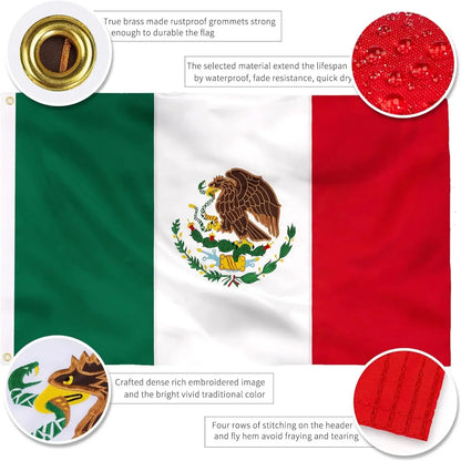 Premium Mexico Flag – Double-Sided Nylon