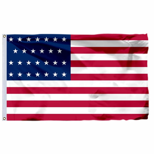 Historic U.S. Flags Including 13-Star Hopkinson Flag