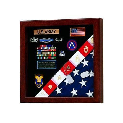 American Made Burial Flag Medals Display case