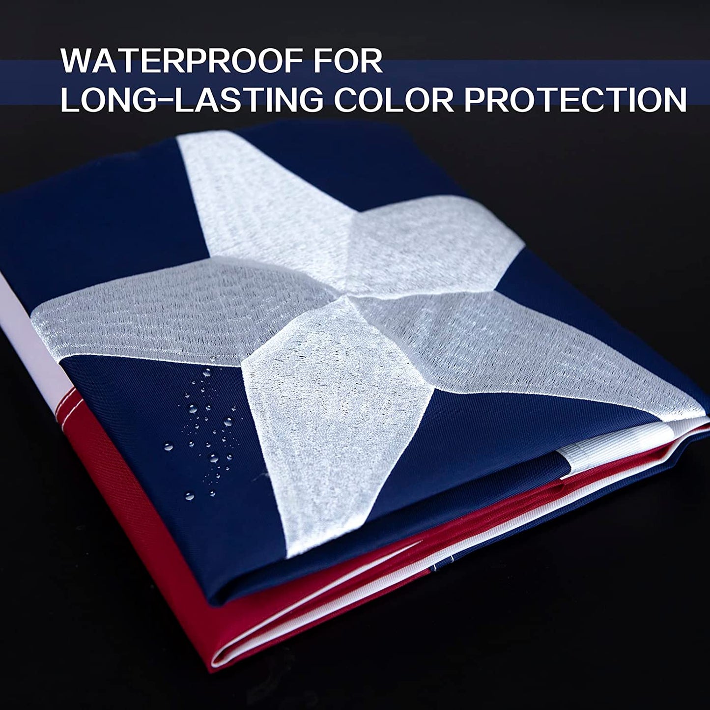 Texas Flag – Embroidered Star & Brass Grommets | Durable Oxford Nylon