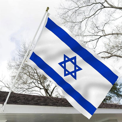 Embroidered Israel Flag 3x5ft – Double-Sided for Outdoor Display