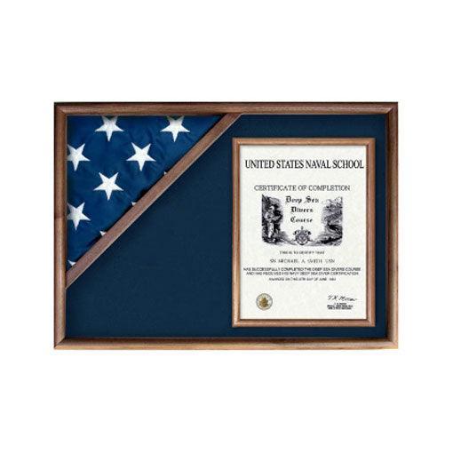 Flag and Military Insignia Display Case