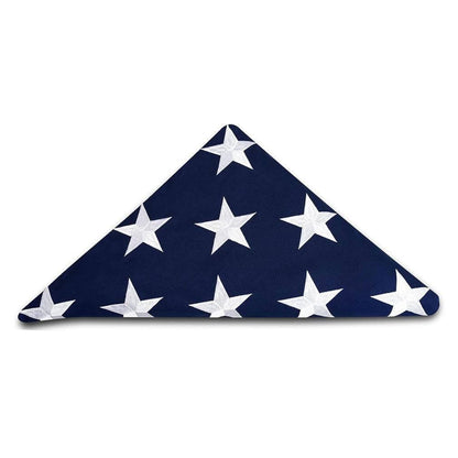 Folded US Memorial Flag - Premium Cotton for Veterans