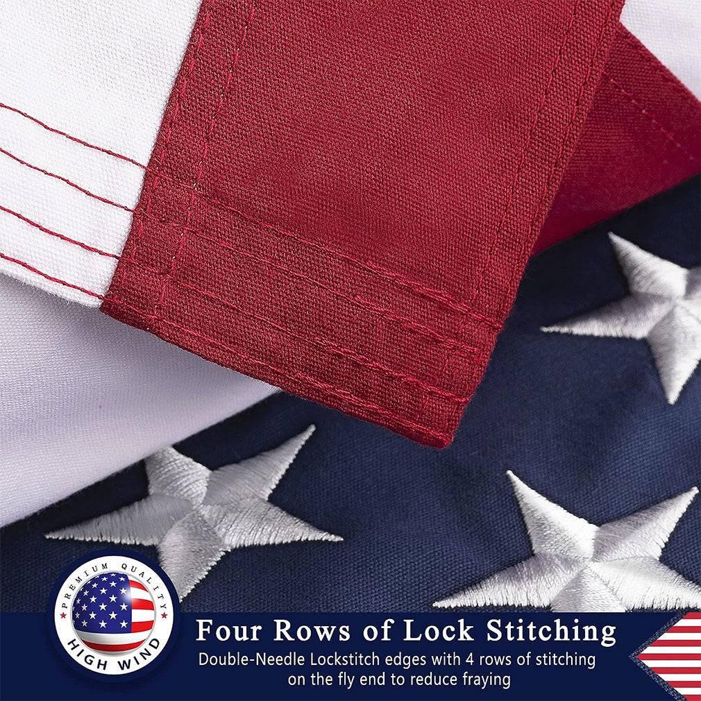 Folded US Memorial Flag - Premium Cotton for Veterans