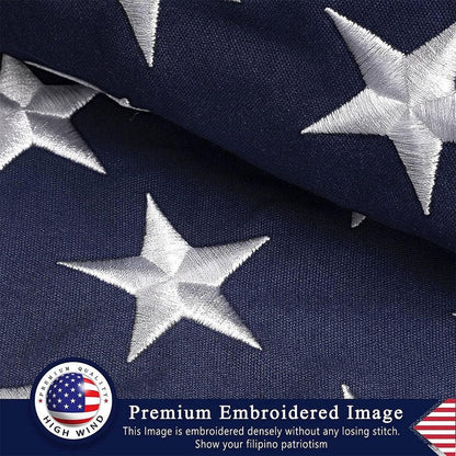 Folded US Memorial Flag - Premium Cotton for Veterans