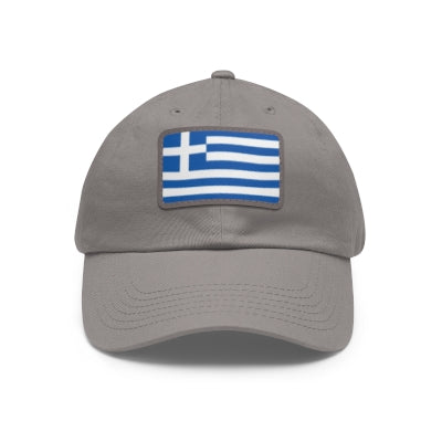 Greece Leather Patch Hat