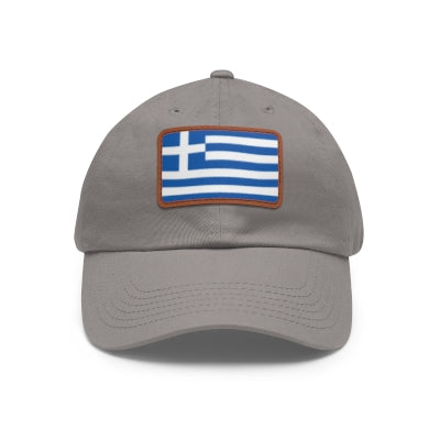 Greece Leather Patch Hat