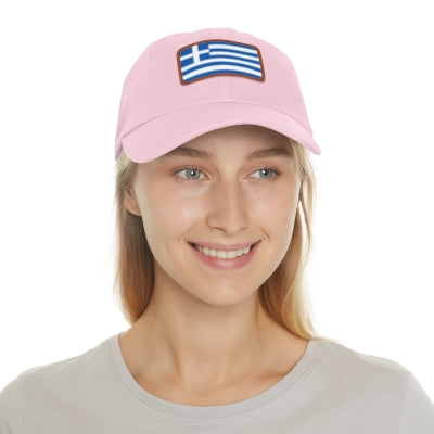 Greece Leather Patch Hat