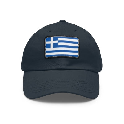 Greece Leather Patch Hat