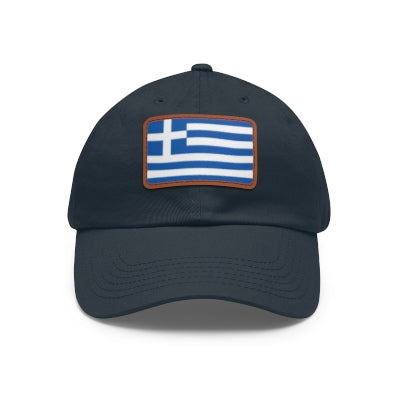 Greece Leather Patch Hat