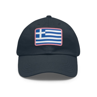 Greece Leather Patch Hat